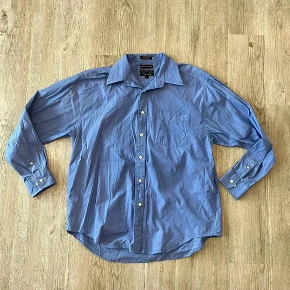 Mens Alexander Julian Blue Button Up Shirt - L - Picture 1 of 5